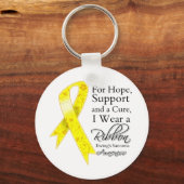 ホープサポートキュアI衣服アリボン – ユーイング肉腫 キーホルダー (正面)