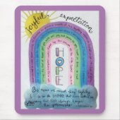 ホープバイブル聖なる書物、 経典水彩レインボーアート  マウスパッド (正面)