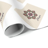 ホープファ感動的ブリックフラワーコラージュ ラッピングペーパー (ロールコーナー)