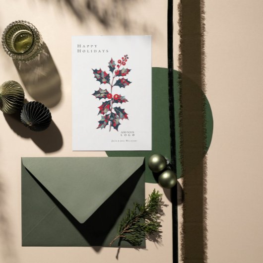 ホープモダンポスターホリーベリークリスマス企業の 招待状