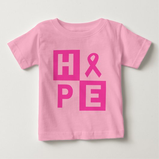ホープ乳がん認識度 ベビーTシャツ (正面)