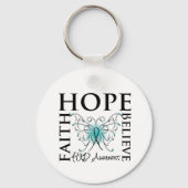 ホープ信じ信仰 – 多嚢胞性腎疾患 キーホルダー (正面)