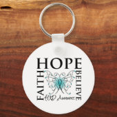 ホープ信じ信仰 – 多嚢胞性腎疾患 キーホルダー (正面)