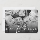 ホープ信仰ラブスクリプト宗教的なクリスマスフォト シーズンカード (正面)