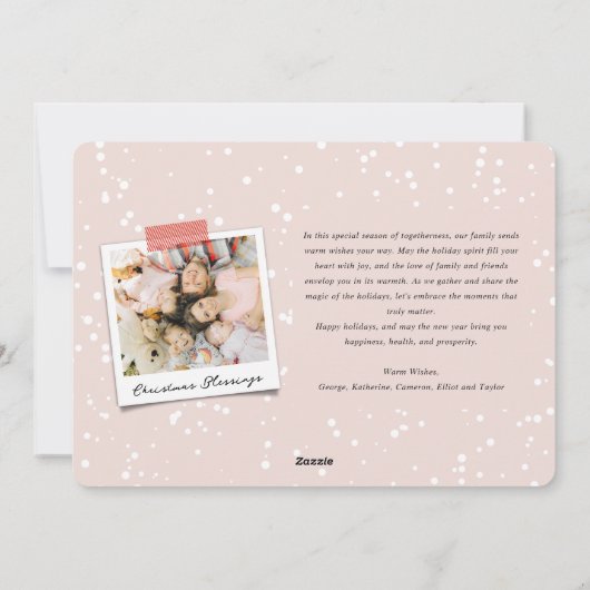 ホープ信仰ラブスクリプト宗教的なクリスマスフォト シーズンカード (裏面)