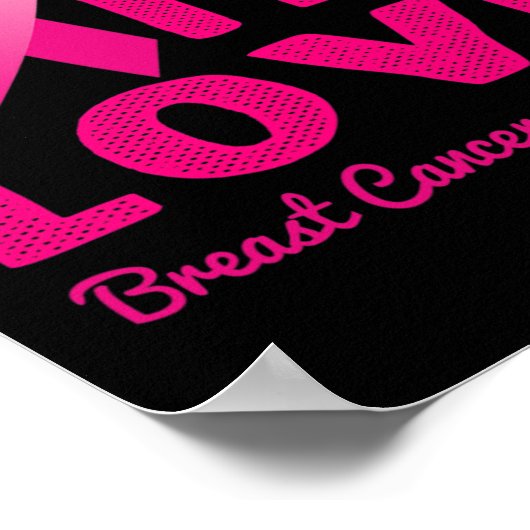 ホープ信仰愛ピンクリボン乳がん待ち ポスター (角)