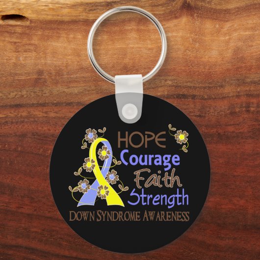 ホープ勇気の信仰強さ3ダウン症候群 キーホルダー (正面)