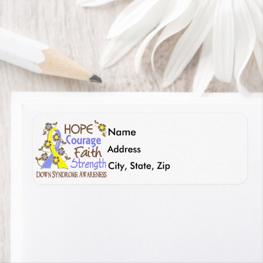 ホープ勇気の信仰強さ3ダウン症候群 ラベル (インサイチュ)