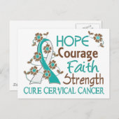 ホープ勇気の信仰強さ3子宮頸がん ポストカード (正面/裏面)
