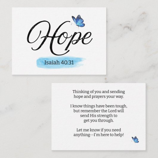 ホープ勇気付けられる ノートカード (正面/裏面)