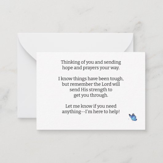 ホープ勇気付けられる ノートカード (裏面)