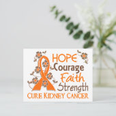 ホープ勇気信仰の強さ3腎臓がん ポストカード (スタンド正面)