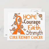 ホープ勇気信仰の強さ3腎臓がん ポストカード (正面/裏面)