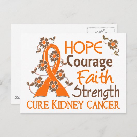 ホープ勇気信仰の強さ3腎臓がん ポストカード (正面/裏面)