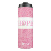 ホープ子猫ピンクリボンパーソナライズされた タンブラー (正面)