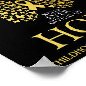 ホープ小児がん認識度金ゴールドリボン ポスター (角)