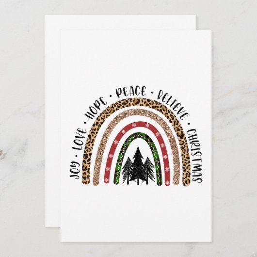 ホープ平和ラブジョイレインボークリスマス サンキューカード (正面/裏面)