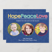 ホープ平和ラブフォトホリデーフラットカード シーズンカード (正面/裏面)