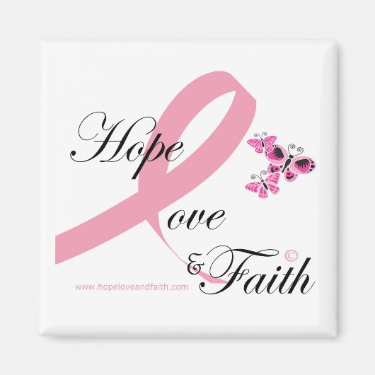 ホープ愛と信仰の四角い磁石 マグネット (正面)