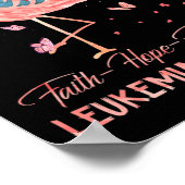 ホープ愛ピンクフラミンゴ乳白血病認識度 ポスター (角)