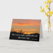 ホープ感動的オブサンライズ引用文 カード (黄色い花)