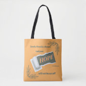 ホープ感動的ス・クリスチャン箴言23:18 トートバッグ (正面)