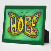 ホープ感動的バタフ絵画のギフトプラーク フォトプラーク (側面)