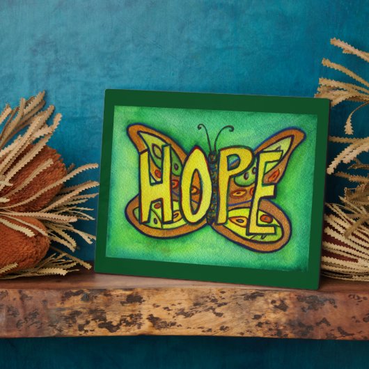 ホープ感動的バタフ絵画のギフトプラーク フォトプラーク (側面)