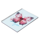 ホープ感動的ピンクバタフライ ノートブック (左側)