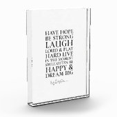 ホープ感動的ブラック&ホワイト引用文 フォトブロック (左)