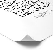 ホープ感動的ブラック&ホワイト引用文 ポスター (角)