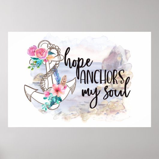 ホープ感動的ワードアート ポスター (正面)