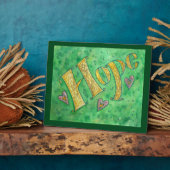 ホープ感動的ワード絵画の詩プラーク フォトプラーク (側面)