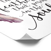 ホープ感動的引用文と水彩羽 ポスター (角)