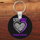 ホープ我々への信威厳がある頼衣服パープル過剰摂取を認識 キーホルダー (正面)