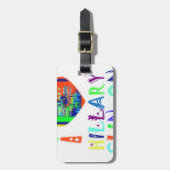 ホープ投票ブルーラブリーリフレクション驚くべきヒラリー ラゲッジタグ (正面縦)