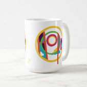 ホープ抽象芸術モダンアートスマイルラインマグ コーヒーマグカップ (正面右)