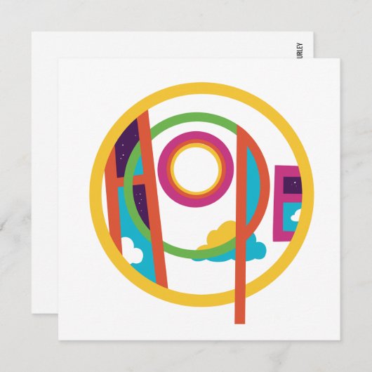 ホープ抽象芸術モダンアートノートカードの小線 ノートカード (正面/裏面)