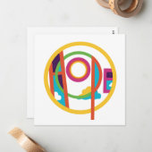 ホープ抽象芸術モダンアートノートカードの小線 ノートカード (正面/裏面インサイチュ)