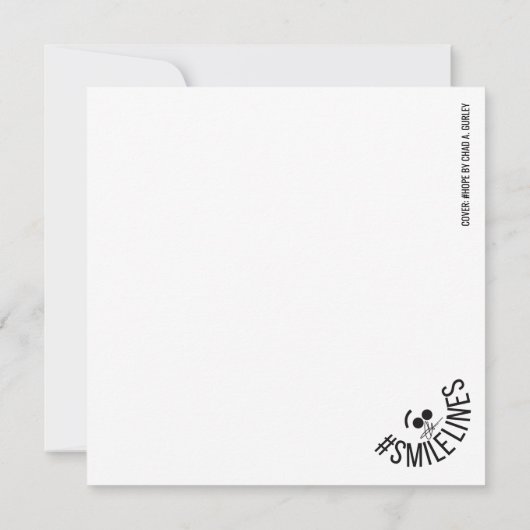 ホープ抽象芸術モダンアートノートカードの小線 ノートカード (裏面)