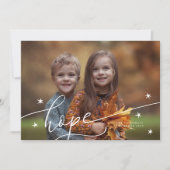 ホープ文字クリスマスフォトホリデーカード シーズンカード (正面)