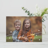 ホープ文字クリスマスフォトホリデーカード シーズンカード (スタンド正面)