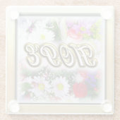 ホープ書インスピレーション・イン・ザ・ブーケデザイン ガラスコースター (裏面)