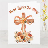 ホープ灯グリーティング カード (黄色い花)