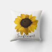 ホープ現実的な黄色のひまわり絵画の クッション (裏面)