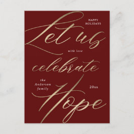 ホープ祝金ゴールドの休日はがき シーズンポストカード