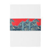 ホープ素晴らしアートの北斎波スタイル 招待状ベリーバンド (裏面例)