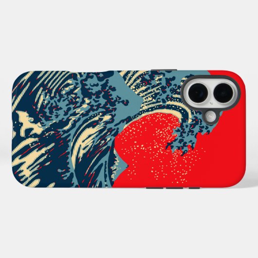 ホープ素晴らしアートの北斎波スタイル Case-Mate iPhoneケース (裏面 (横))