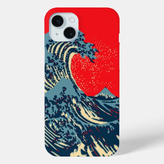 ホープ素晴らしアートの北斎波スタイル Case-Mate iPhoneケース (裏面)