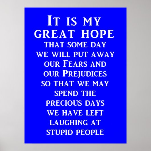 ホープ素晴らしスおもしろい・ポスターユーモア ポスター (正面)